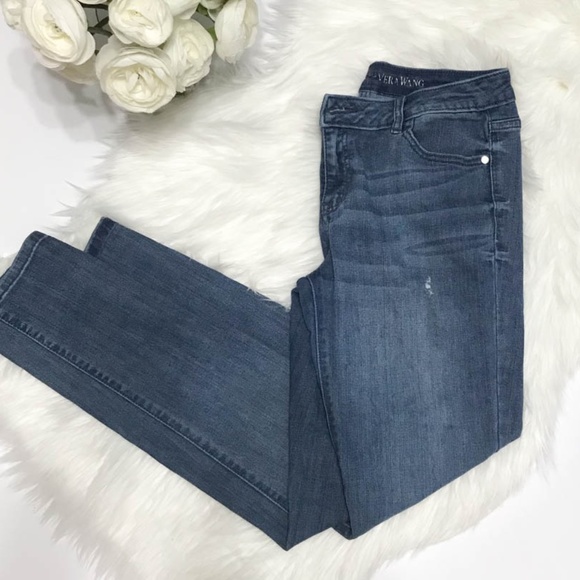 Simply Vera Vera Wang Denim - Simply Vera Skinny Stretch Distressed Jeans Size 6